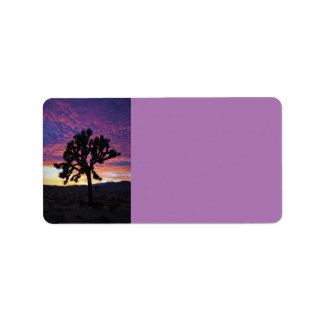 Joshua Tree Sunset Return Address Labels by Reay