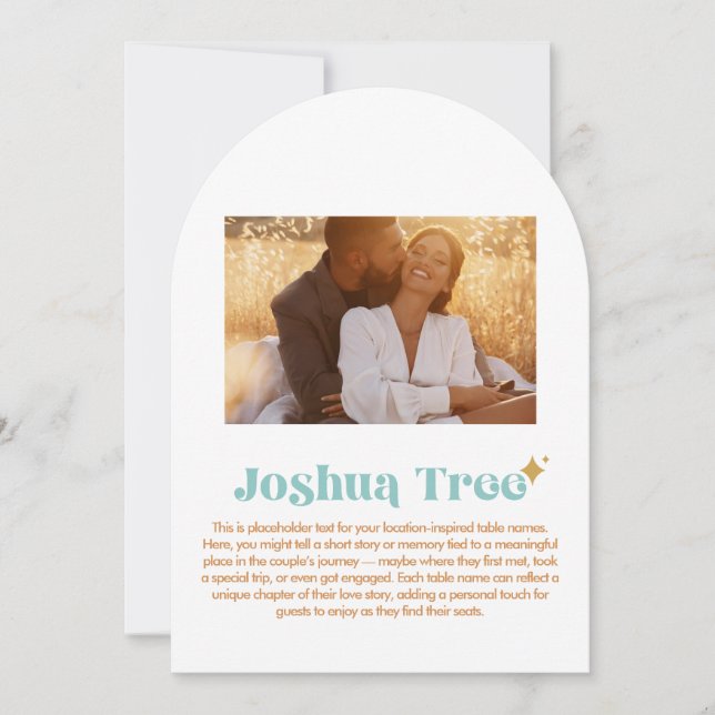 Joshua Tree Table Number (Front)