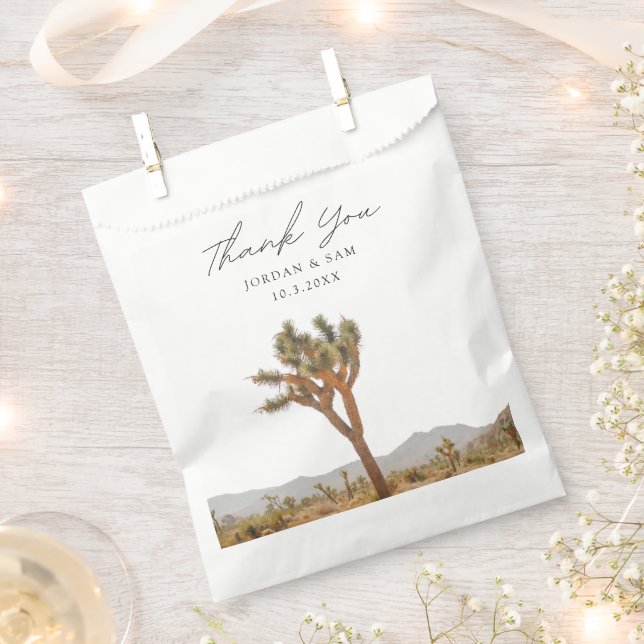 Joshua Tree Wedding Favour Boho Thank You Bag (Clipped)