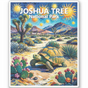 Joshua Tree Wildlife Tortoise Colorful Van Gogh