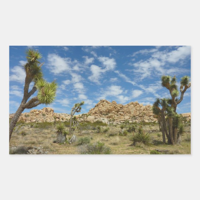 Joshua Trees and Blue Sky Desert Landscape Sticker (Front)
