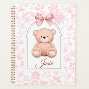 Josie   Custom Pink Teddy Bear Nursery Design  Planner