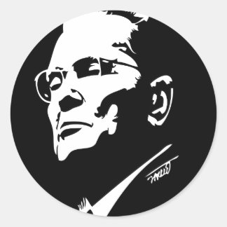 JOSIP BROZ TITO YUGOSLAVIA CLASSIC ROUND STICKER