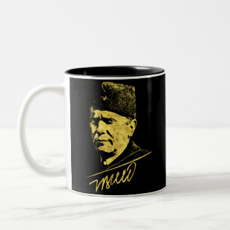 Josip Broz Tito Yugoslavia President SFRJ Two-Tone Coffee Mug