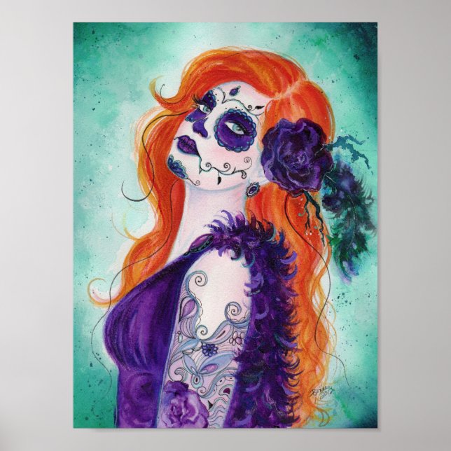 Joslyn Day of the dead poster print Par Renee (Devant)