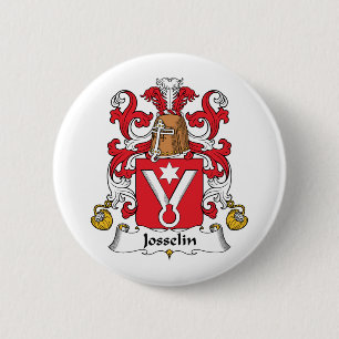 Josselin Family Crest 2 Inch Round Button