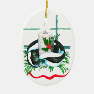 Jote Alaska Faune Noël Ovale Arbre Ornement