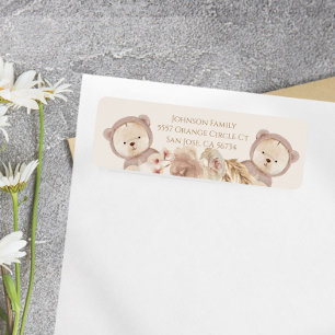 Jote Bear Twins Genre Neutre Baby shower Adresse