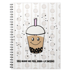 Jote Boba Bubble Tea Pun Carnet photo Spiral