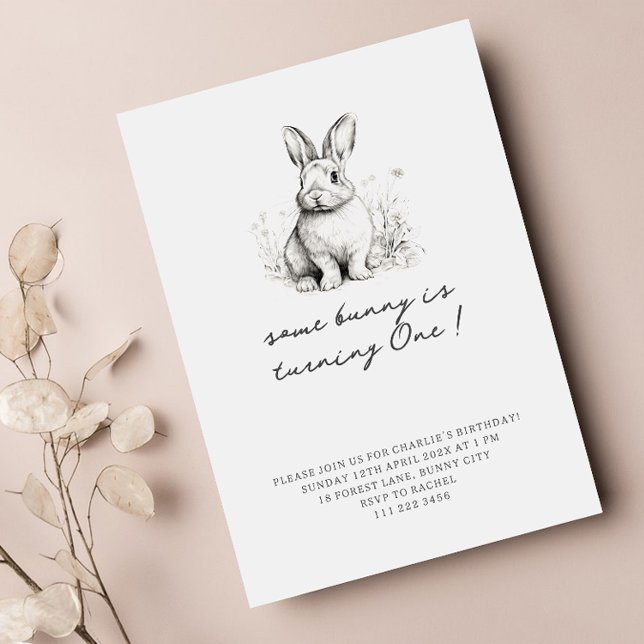 Jote Bunny Pâques Invitation Anniversaire (Créateur téléchargé)