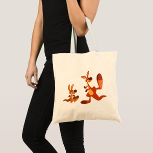 Jote Cartoon Papa Kangaroo Et Joey Sac fourre-tout
