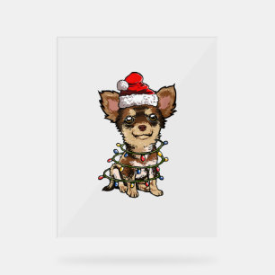 Jote Chihuahua Père Noël Feux de Noël Joyeux Noël