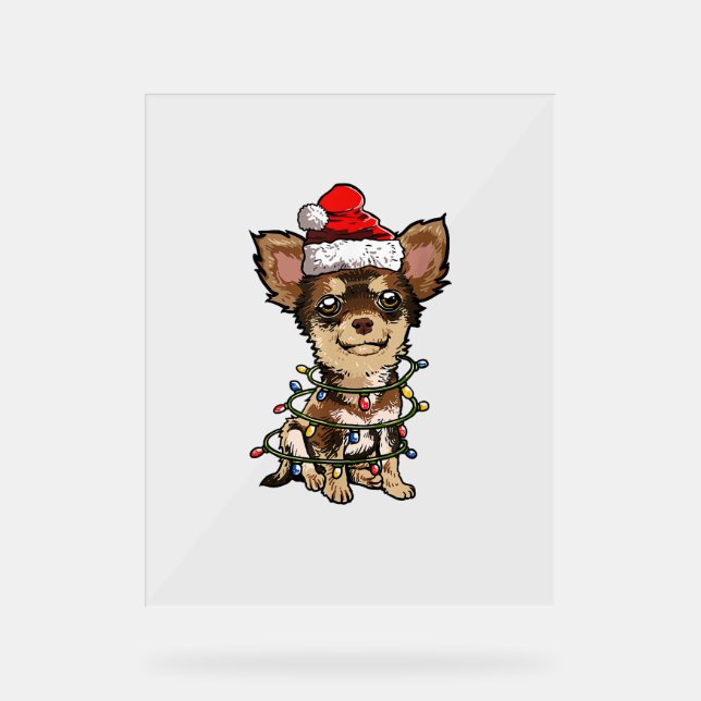 Jote Chihuahua Père Noël Feux de Noël Joyeux Noël (Recto)