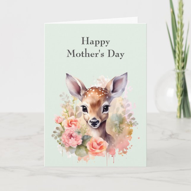Jote Deer entourée de la carte de fête des mères R (Devant)