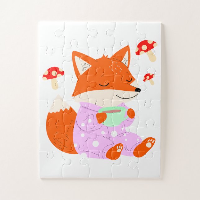 Jote Fox Pajama Puzzle pour enfants (Vertical)