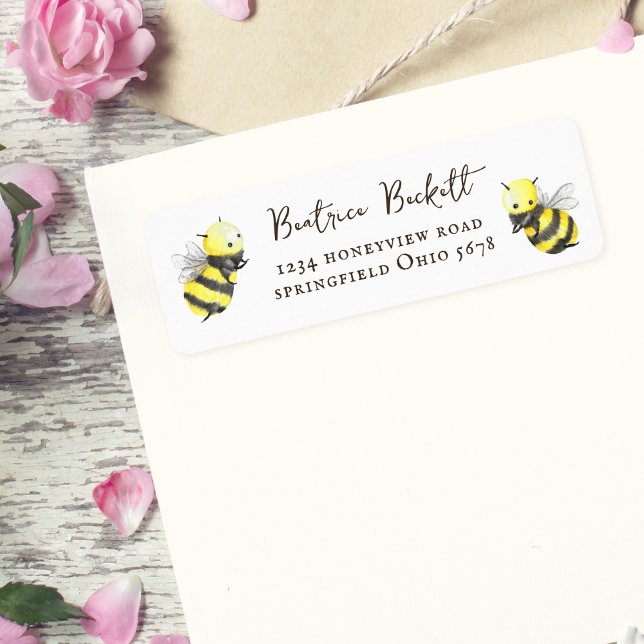 Jote Jaune Baby shower de l'abeille Adresse de ret (Créateur téléchargé)