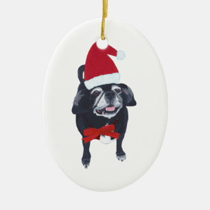 Jote Père Noël Carlin chien ornements de Noël