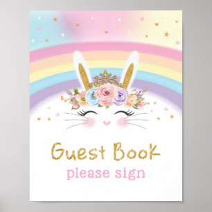 Jote Rainbow Bunny 1er Anniversaire Livre d'or