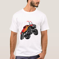 Jote Rouge Noir Nom Monster Truck T-Shirt