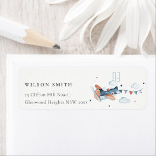 Jote Rust Marine Kid Plane Nuages Étoiles Adresse