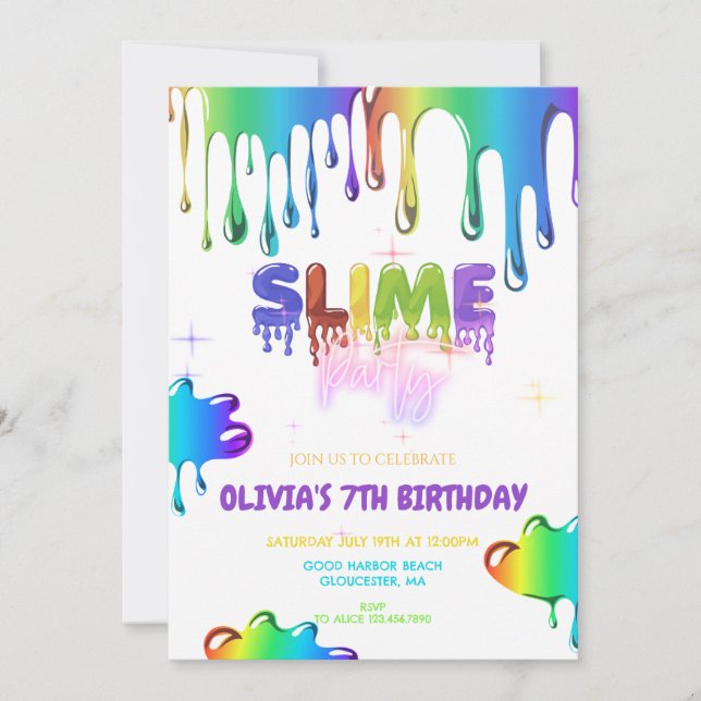 Jote Slime Invitation Anniversaire (Devant)