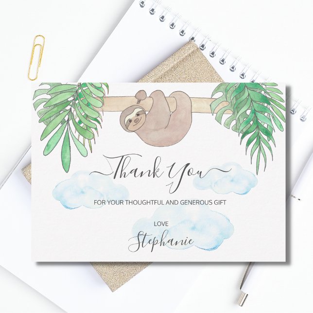 Jote Sloth Genre Neutre Baby shower Merci (Créateur téléchargé)