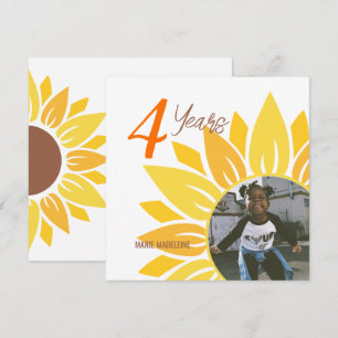 Jote Sunflower Enfants Invitation Anniversaire