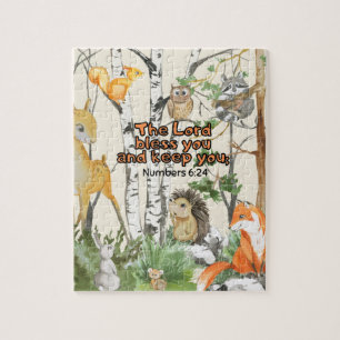 Jote Woodland Animaux Écriture Jigsaw Puzzle