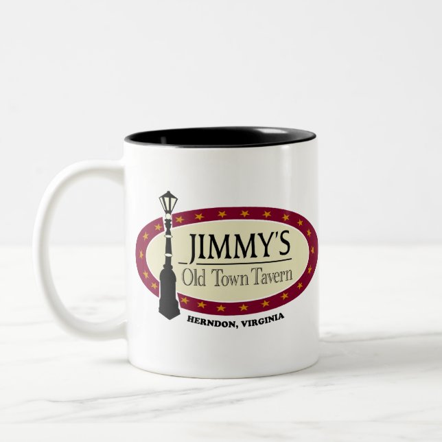 JOTT Logo MOYENblancBLANC Mug à café à deux tons (Gauche)