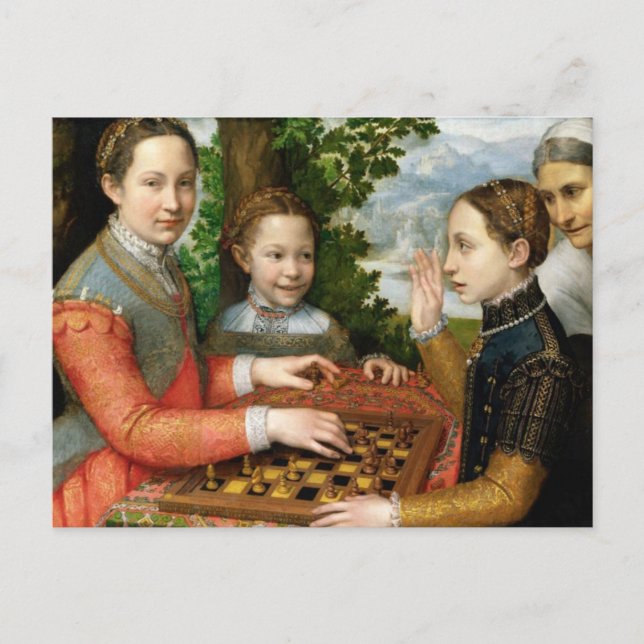 Jouer aux échecs par Sofonisba Anguissola Carte Po (Devant)
