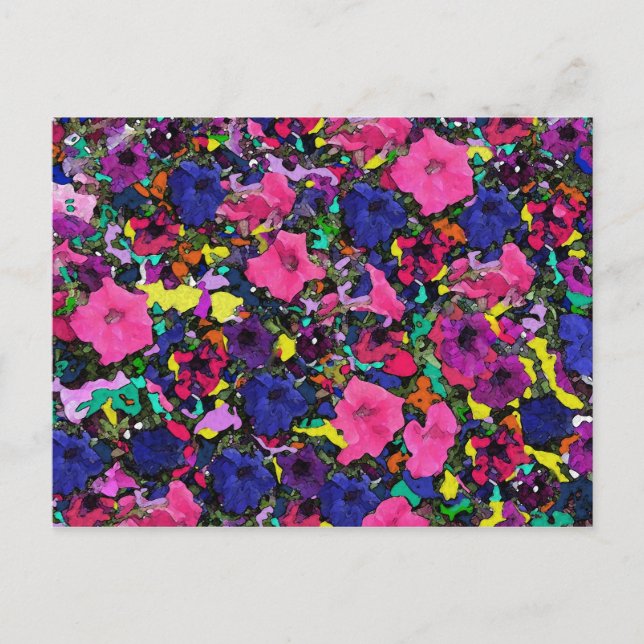 Jouer aux fleurs ~ Carte postale / Invitation (Devant)
