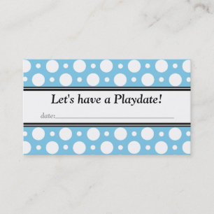 Jouer avec Date Blue Pois Cartes de visite