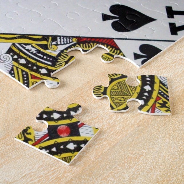 Jouer Cartes Rois Couché, Jigsaw Puzzle (Côté)