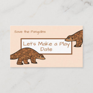 Jouer date Carte de visite Pangolin