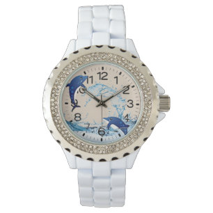 jouer dauphins strass montre