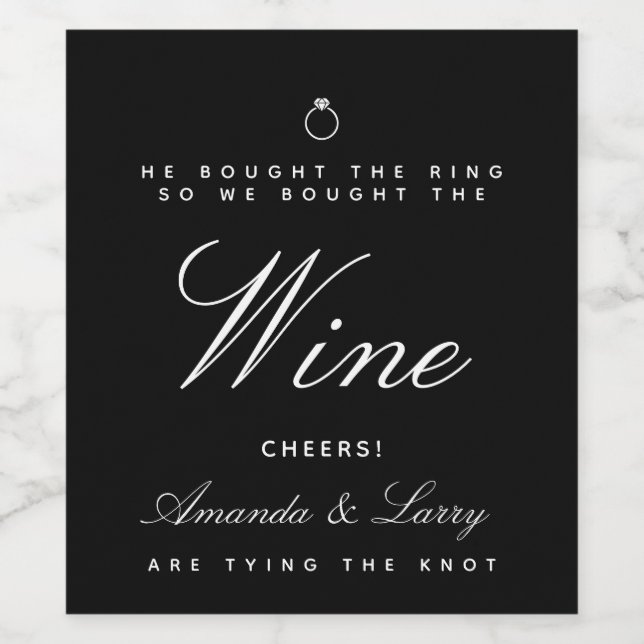 Jouer Le Étiquette De Vin Fiançailles Knot (Étiquettes simples)