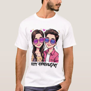 Jouer Love Cartoon Couple Mens Tshirt