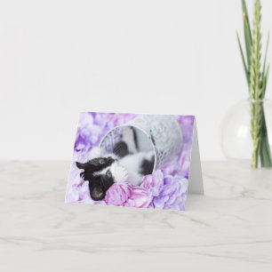 Jouer "Pippa" violet Floral blanc carte pour notes