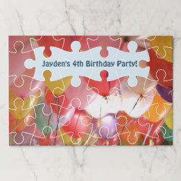 Jouer Puzzle Balloon Anniversaire Papier de fête