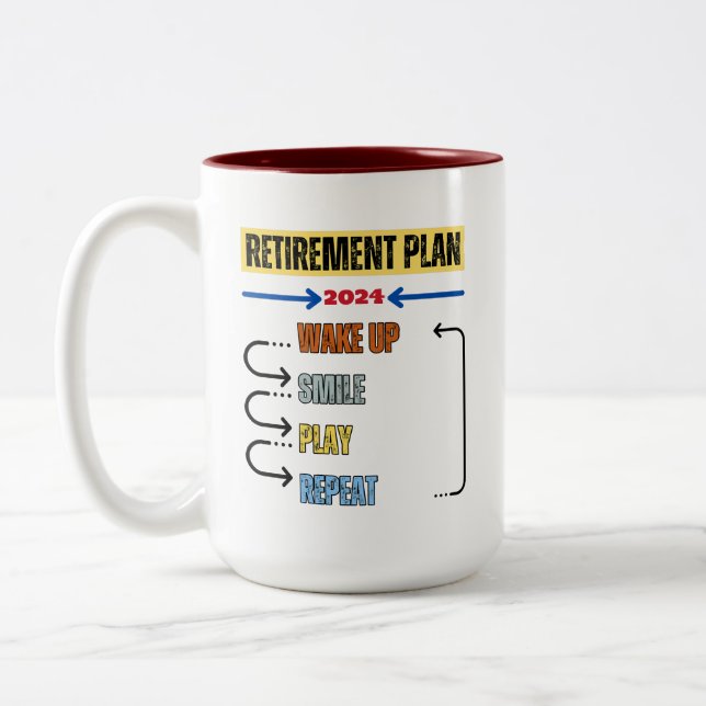 Jouer - Régime de retraite 2024 Mug (Gauche)