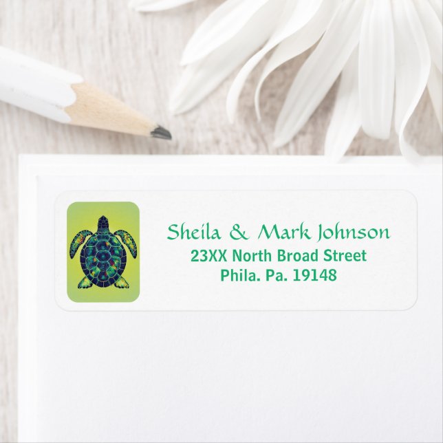 Jouer Tortue de mer Mosaic Ocean Art Design (En situation)