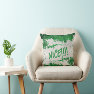 Jouer Vert "BON ! ! ! !" Coussin décoratif