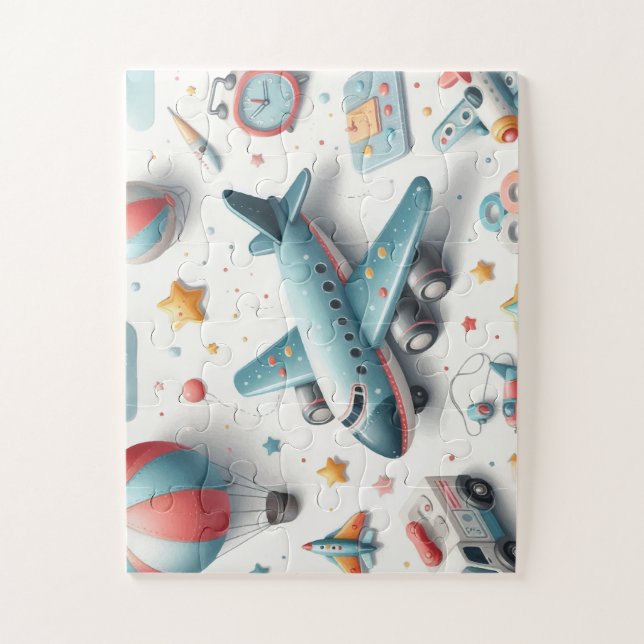 Jouet de l'avion garçon puzzle (Vertical)