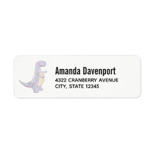 Jouet dinosaure gris mignon aquarelle