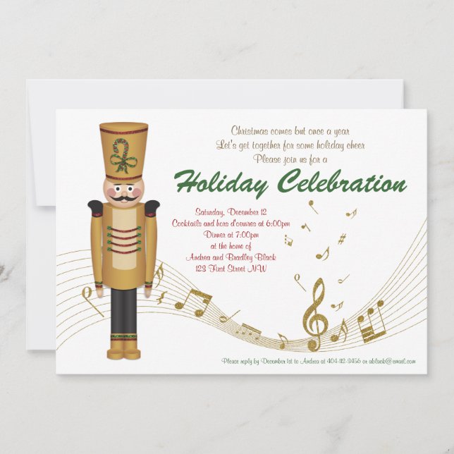 Jouet Soldat Fête de Noël Invitation (Devant)