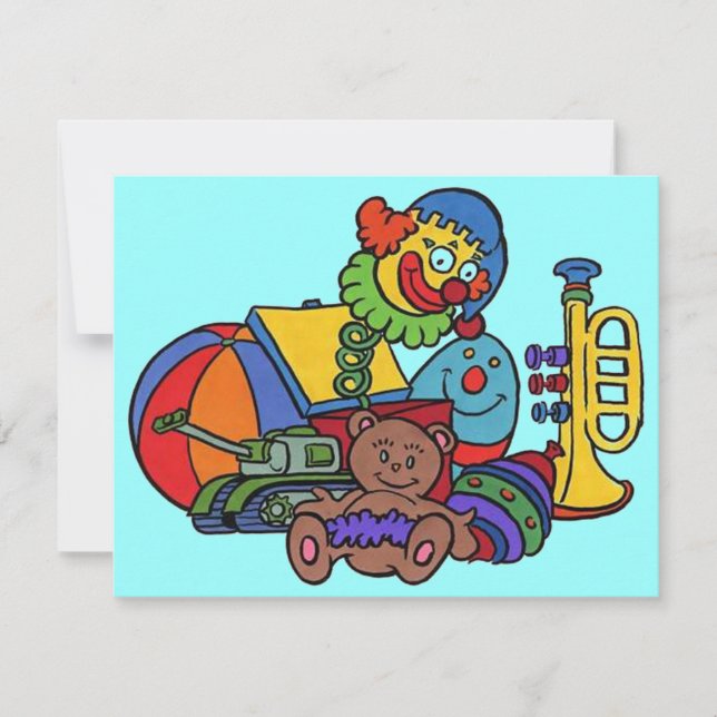 JOUETS ANNIVERSAIRE INVITATION JACK-IN-THE-BOX (Devant)