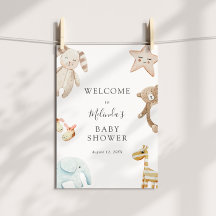 Jouets bébé Vintages doux Affiche de bienvenue dou