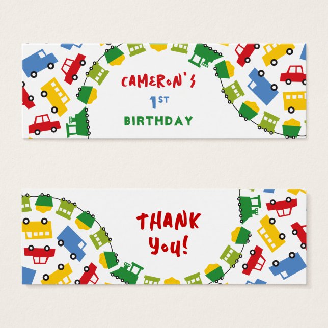 Jouets Boys Transport Fête d'anniversaire do-it-yo (Devant & derrière)