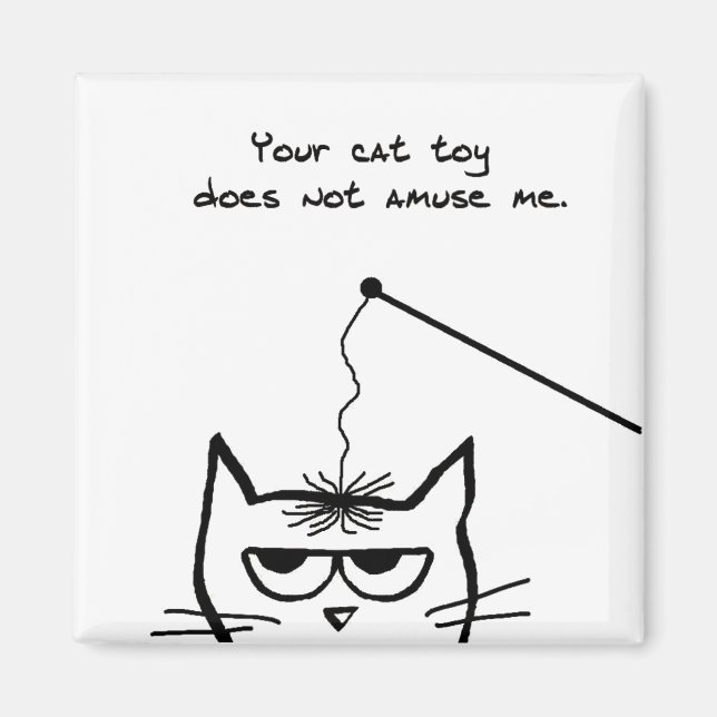 Jouets de chat échoués - Aimant de chat amusant (Devant)