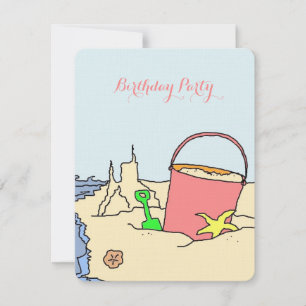 Jouets de fête de plage Invitation de fête d'anniv